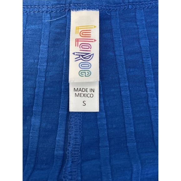 LULA ROE Women’s S Perfect Tee Blue Rayon Spandex - Picture 4 of 5